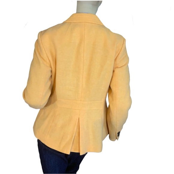 TALBOTS SQUASH YELLOW WOOL BLEND BLAZER (8) - Picture 5 of 10